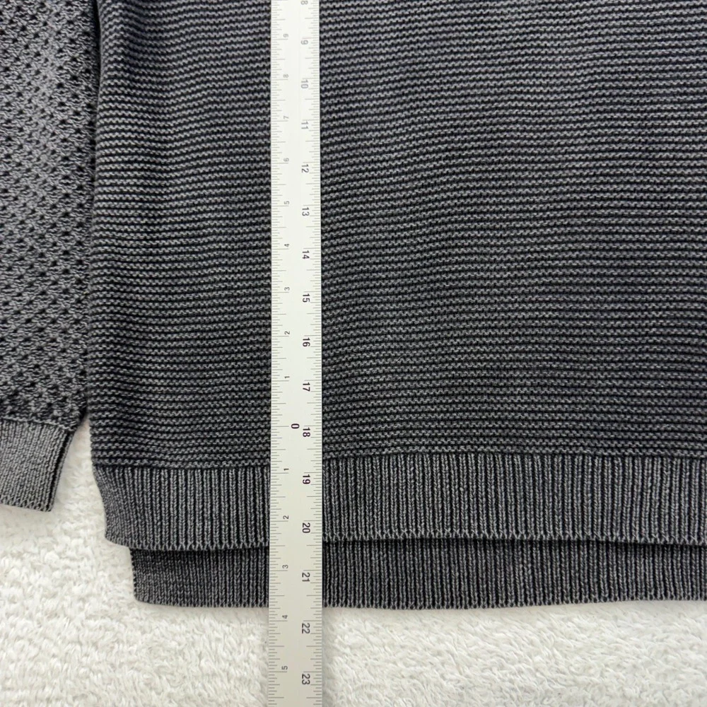 Harley Davidson Womens Sweater Charcoal Gray Knitted‎ Cotton Raglan Size L